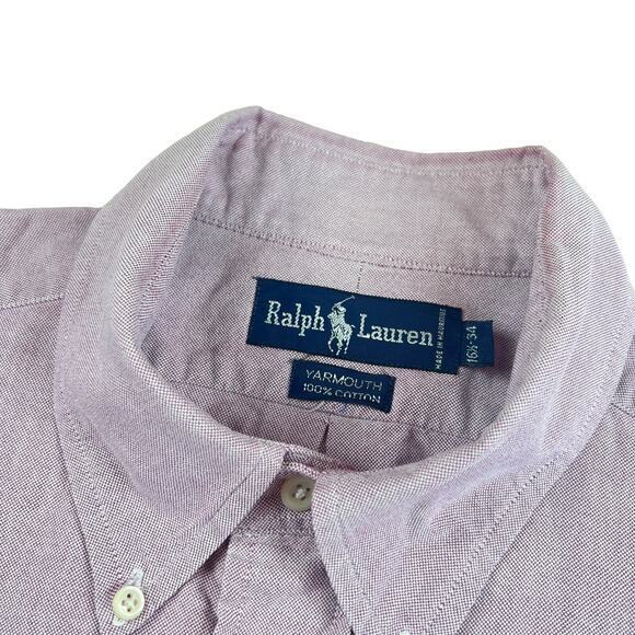 Ralph Lauren Yarmouth Long Sleeve Purple Cotton Pinpoint Oxford Shirt 16.5x34, L - Picture 6 of 7